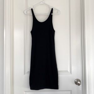 Black bodycon dress double lined modal+spandex